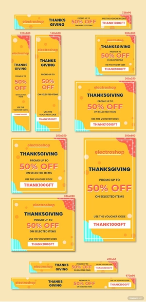 Thanksgiving Web AD Banner Template