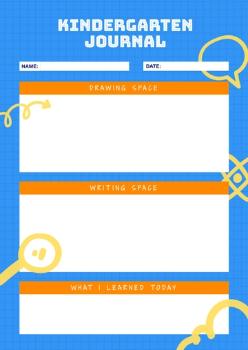 Free Kindergarten Journal Template to Edit Online