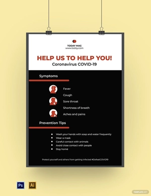Coronavirus COVID-19 Health Care Poster Template