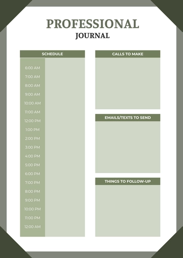 Free Professional Journal Template to Edit Online