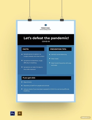 Coronavirus COVID-19 Awareness Promotional Poster Template