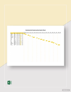 Commercial Construction Gantt Chart Template