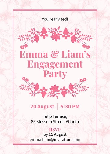 Free Floral Invitation Border Template to Edit Online | Template.net