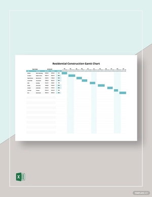 Residential Construction Gantt Chart Template