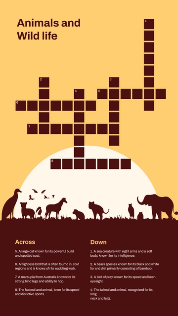 Free Mobile-Friendly Mini Crossword Template to Edit Online