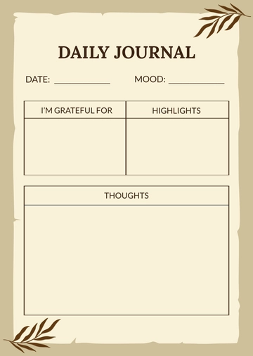 Free Vintage Journal Template to Edit Online