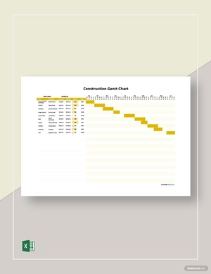 Sample Construction Gantt Chart Template