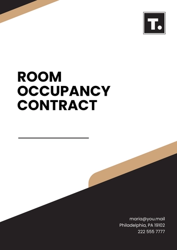 Free Room Occupancy Contract Template to Edit Online