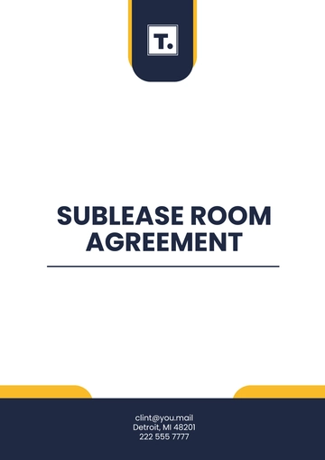 Free Sublease Room Agreement Template to Edit Online