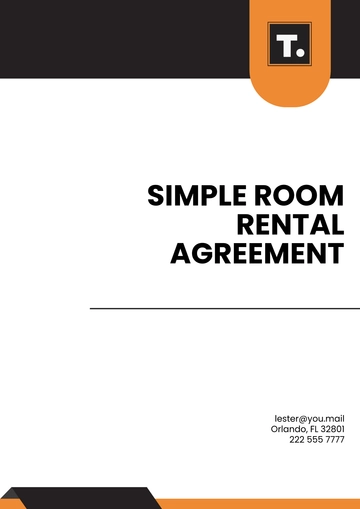 Free Simple Room Rental Agreement Template to Edit Online