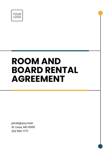 Free Room and Board Rental Agreement Template to Edit Online