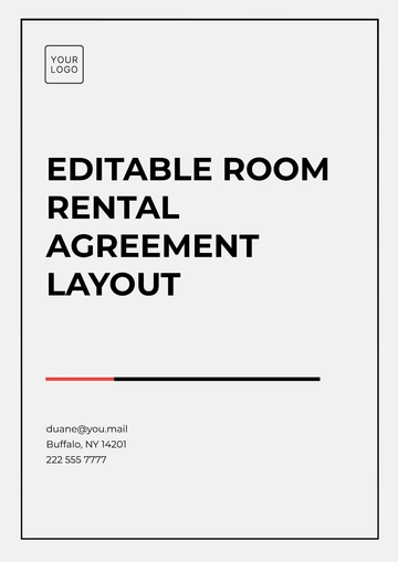 Free Editable Room Rental Agreement Layout Template to Edit Online