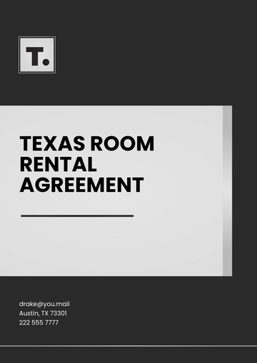 Free Texas Room Rental Agreement Template to Edit Online