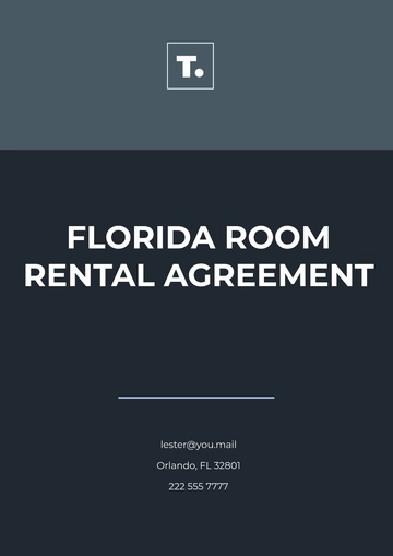 Free Florida Room Rental Agreement Template to Edit Online