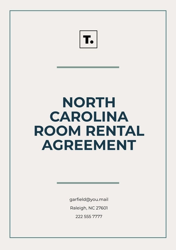 Free North Carolina Room Rental Agreement Template to Edit Online