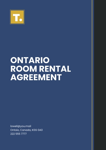 Free Ontario Room Rental Agreement Template to Edit Online
