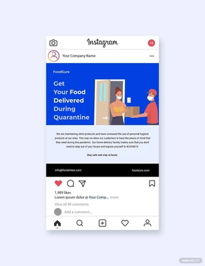 Coronavirus COVID-19 Instagram Post Template