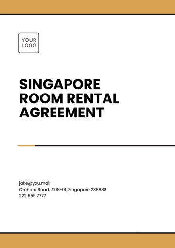 Free Singapore Room Rental Agreement Template to Edit Online