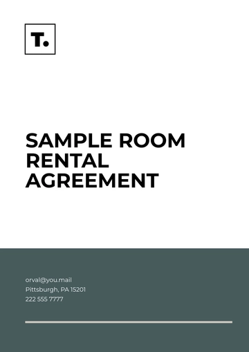 Free Sample Room Rental Agreement Template to Edit Online