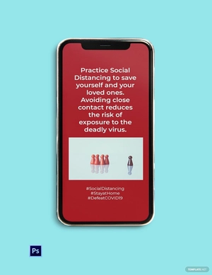 Coronavirus COVID-19 Social Distancing Instagram Story Template