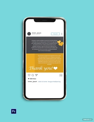 Coronavirus COVID-19 Thank You Instagram Post Template