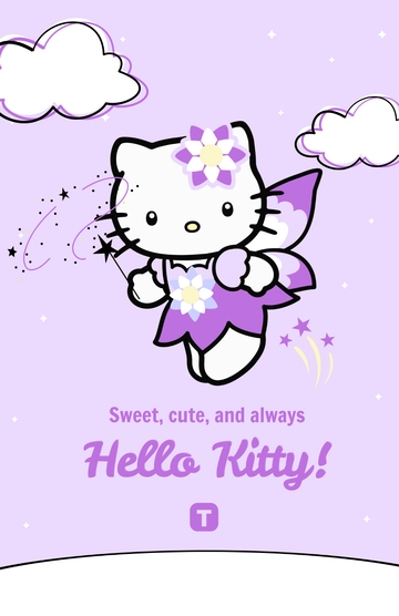 Free Pastel Hello Kitty Poster Template to Edit Online