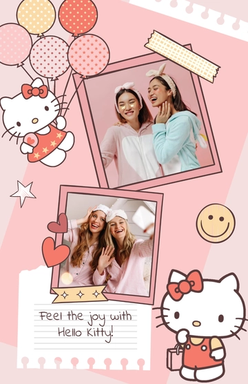 Free Hello Kitty Collage Poster Template to Edit Online