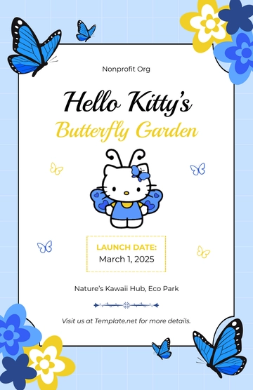 Free Hello Kitty Butterfly Poster Template to Edit Online