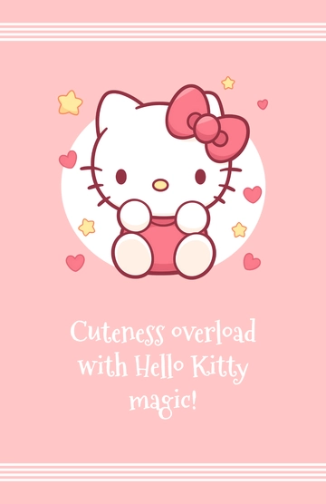 Free Cute Star Hello Kitty Poster Template to Edit Online