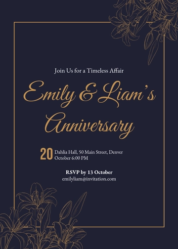 Free Classic Floral Invitation Template to Edit Online