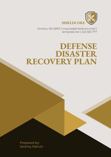 Free Defense Disaster Recovery Plan Template to Edit Online