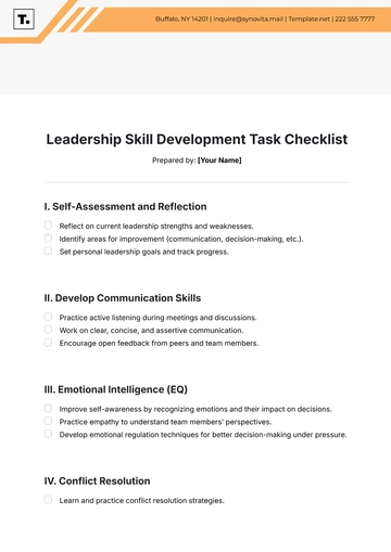 Free Leadership Skill Development Task Checklist Template to Edit Online Free Leadership Skill Development Task Checklist Template to Edit Online
