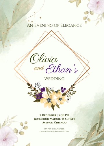 Free Elegant Floral Invitation Template to Edit Online