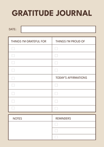 Free Gratitude Journal Template to Edit Online