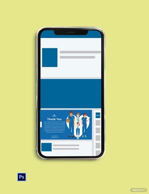 Coronavirus COVID-19 Thank You LinkedIn Post Template