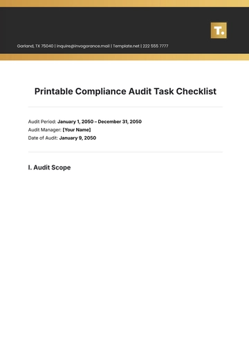 Free Printable Compliance Audit Task Checklist Template to Edit Online Free Printable Compliance Audit Task Checklist Template to Edit Online