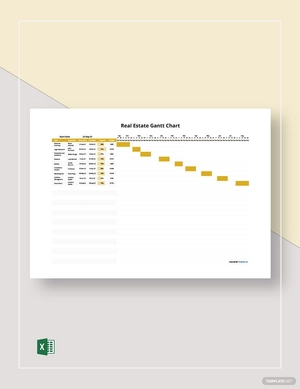 Sample Real Estate Gantt Chart Template