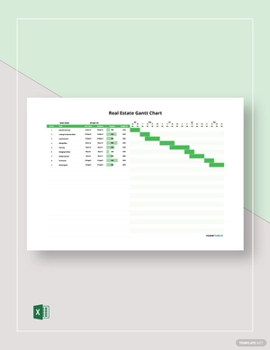 Simple Real Estate Gantt Chart Template