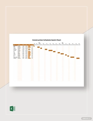 Construction Schedule Gantt Chart Template
