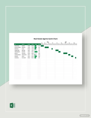 Real Estate Agents Gantt Chart Template