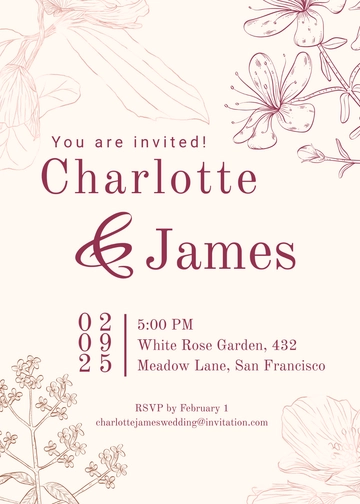 Free Minimalist Floral Invitation Template to Edit Online