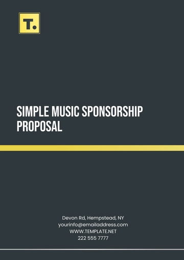 Free Simple Music Sponsorship Proposal Template to Edit Online