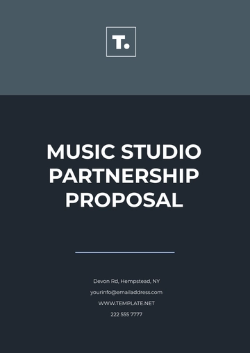 Free Music Studio Partnership Proposal Template to Edit Online