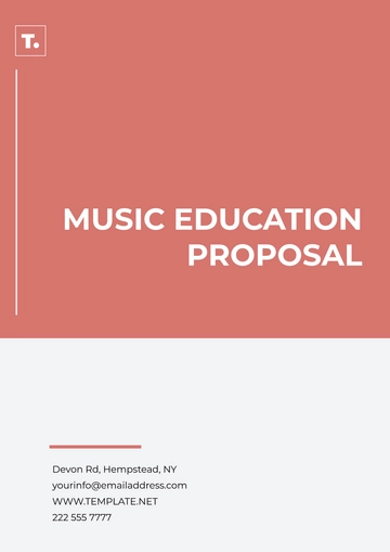 Free Music Education Proposal Template to Edit Online