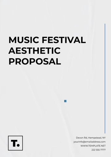 Free Music Festival Aesthetic Proposal Template to Edit Online