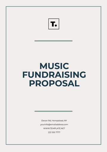 Free Music Fundraising Proposal Template to Edit Online