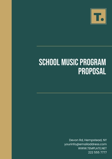 Free School Music Program Proposal Template to Edit Online