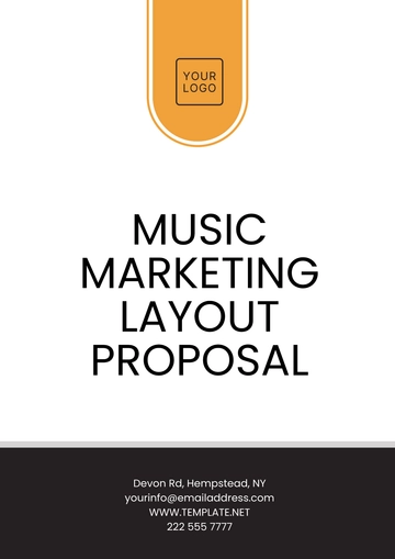 Free Music Marketing Layout Proposal Template to Edit Online