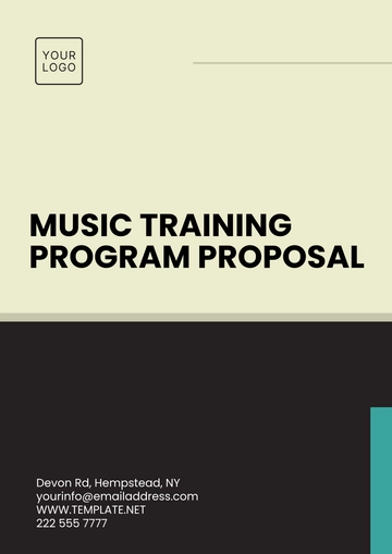 Free Music Training Program Proposal Template to Edit Online
