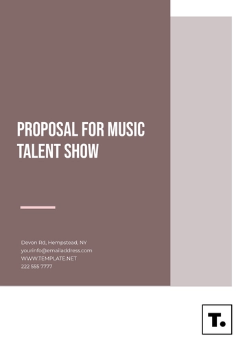 Free Proposal For Music Talent Show Template to Edit Online